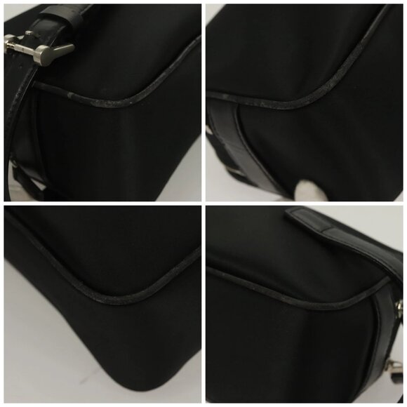 BURBERRY Clutch Bag Nylon Black Silver Auth bs27160 - Picture 15 of 16